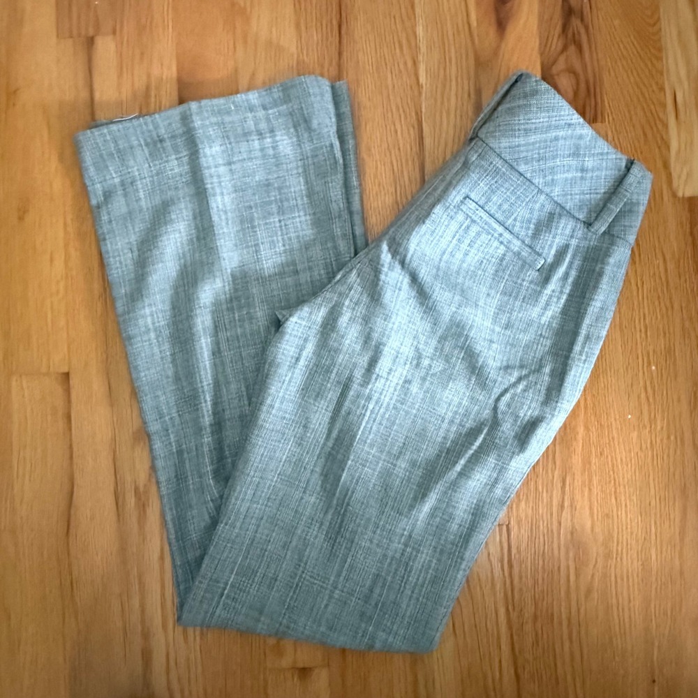 Banana Republic Martin Fit Wool Blend Trousers 0 Gray Minimalist Quiet Luxury